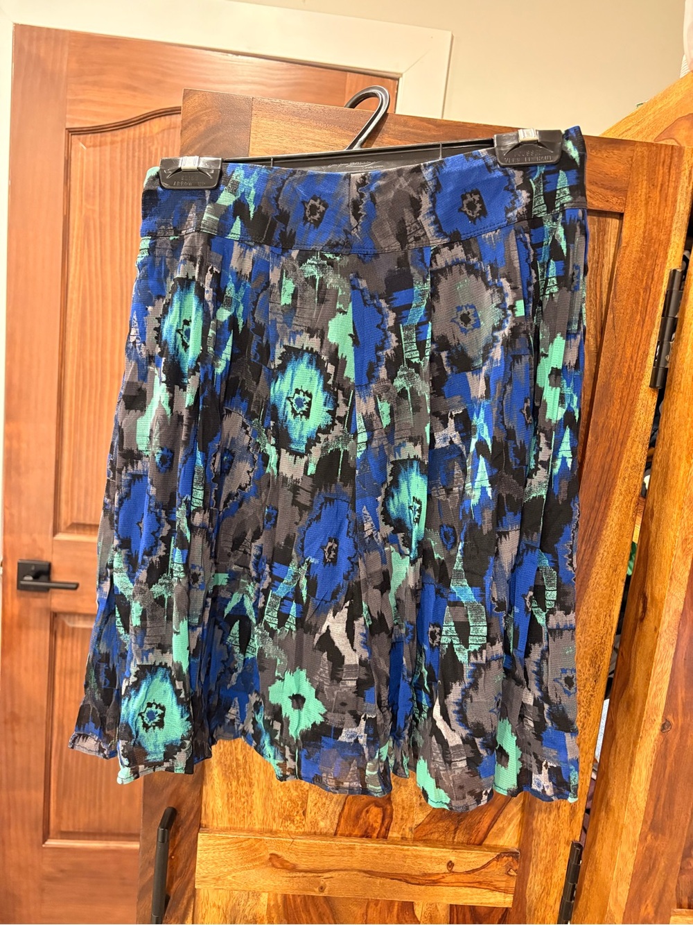 George Blue & Teal Floral Skater Skirt